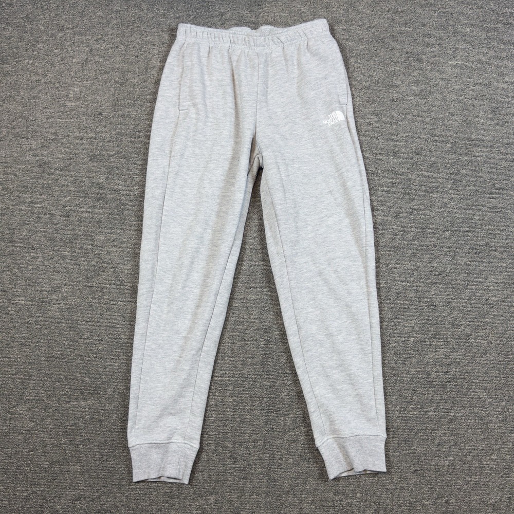 The North Face Sweat Pants Teens Size Large Tapered Leg Gray Logo‎